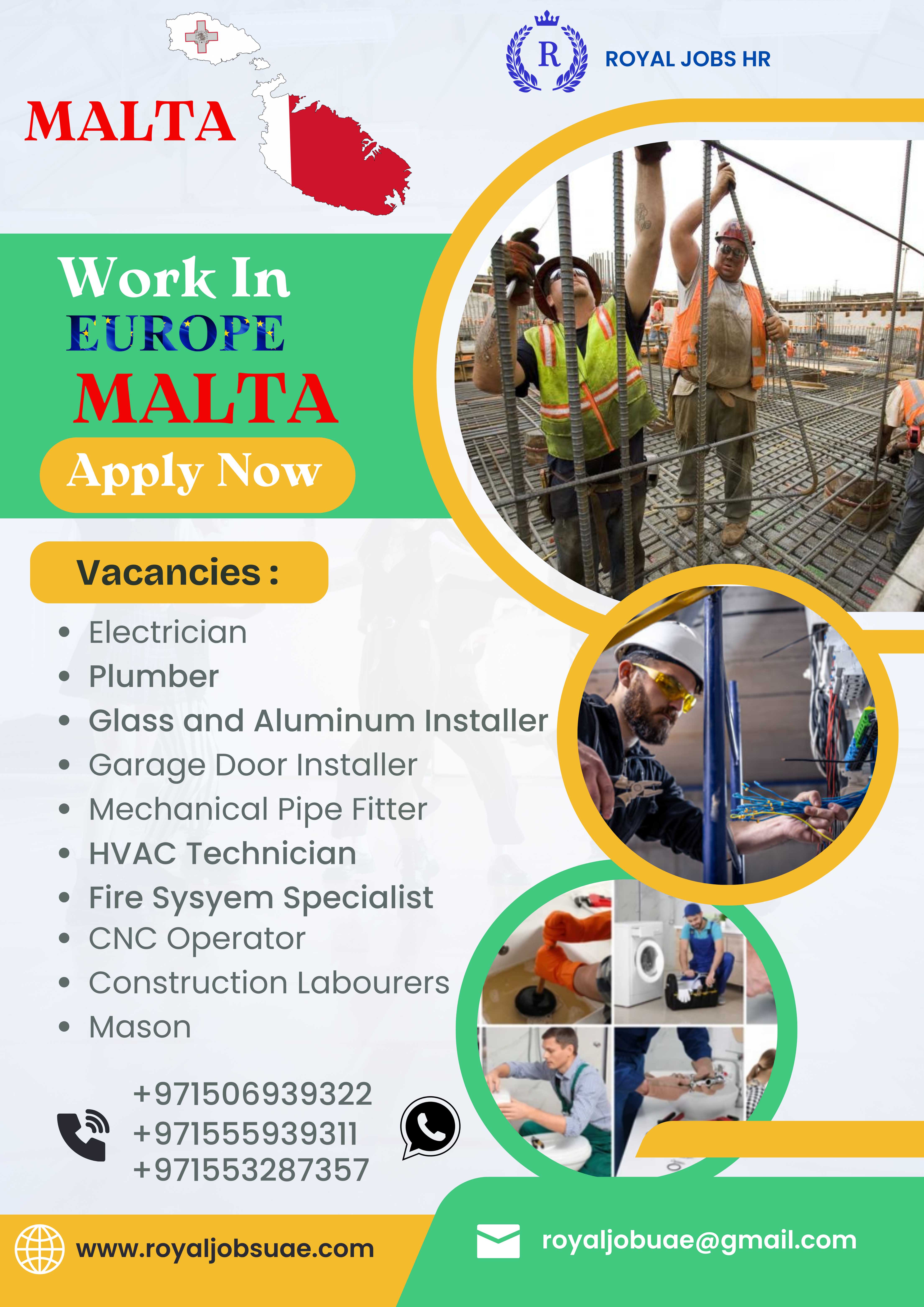 Various Jobs in Malta